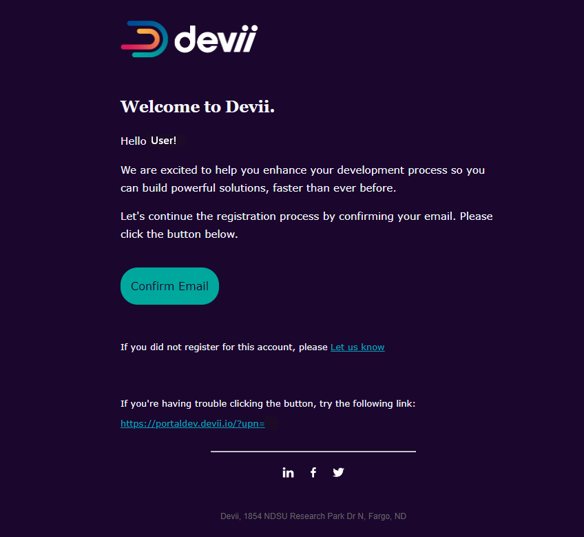 Confirmation Email Confirmation Email