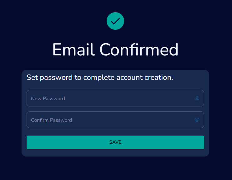 Create Account Password Create Account Password