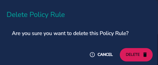 Policy delete button Policy Delete Button