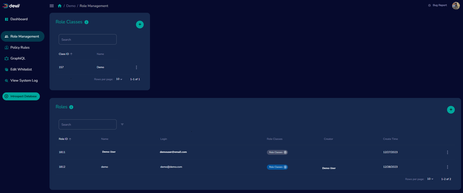 Database Role Management