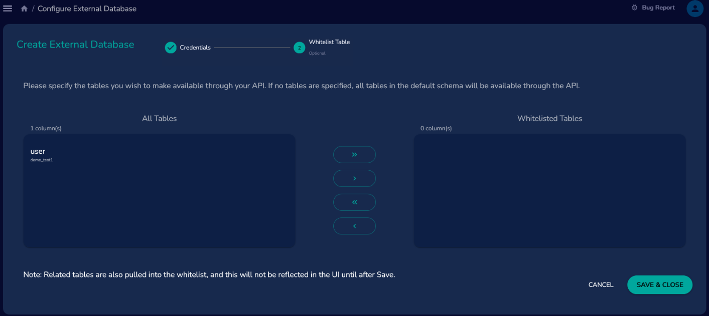 Whitelisting Add Database Save Success Whitelist